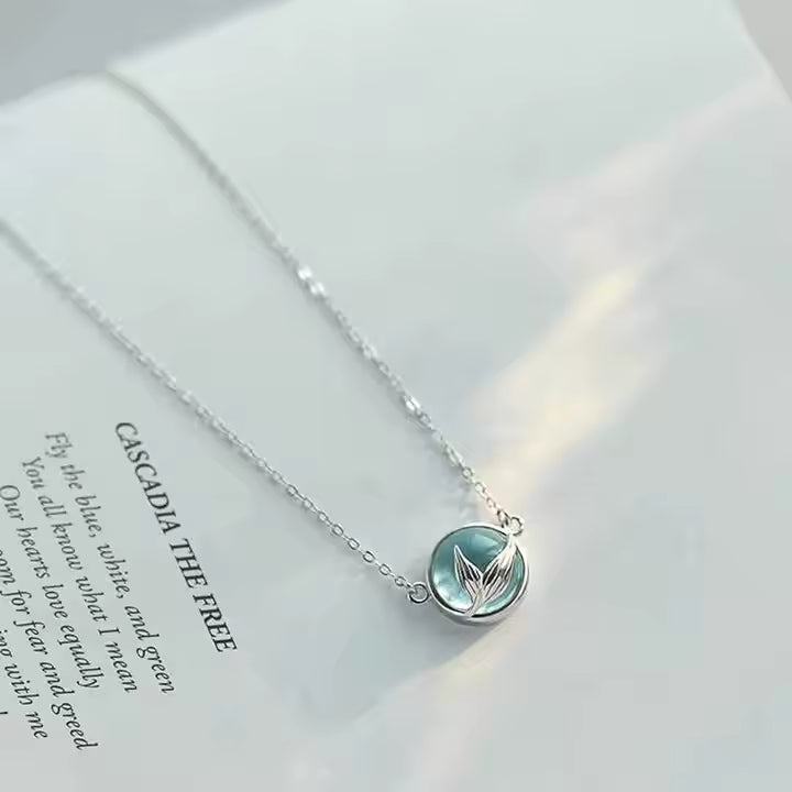 Blue Fish Tail Necklace