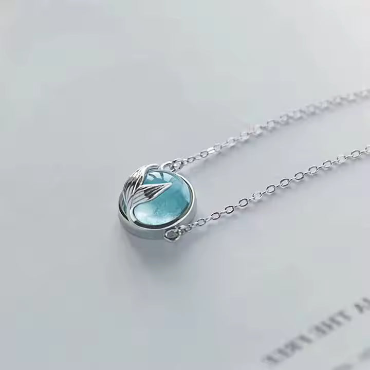 Blue Fish Tail Necklace