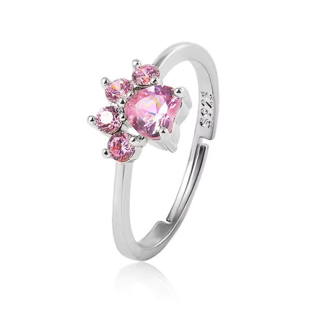 Pink Cat Paw Ring