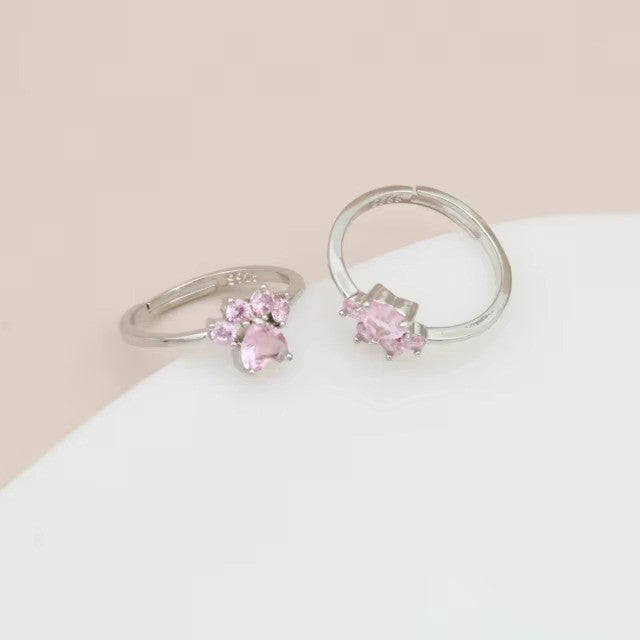 Pink Cat Paw Ring